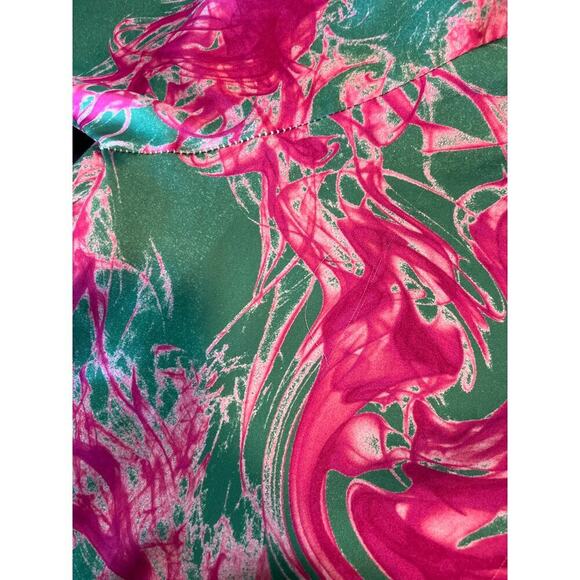 QUQA satin ruffle hem maxi dress/mumu/kaftan/house dress - Picture 7 of 8